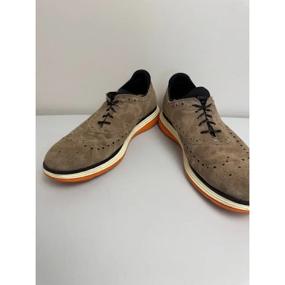 COLE HAAN ORIGINALGRAND ULTRA WING OX BROWN NUBUCK C32069 US SIZE 11 1/2M SHOE